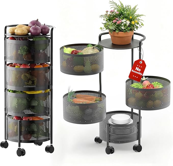4-Tier Rotating Fruit Basket